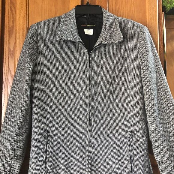 Harris Wallace City College Collared Full Zip Tweed Jacket - 4 - Picture 4 of 12